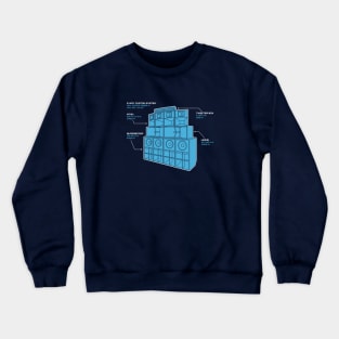 Sound System Diagram Crewneck Sweatshirt